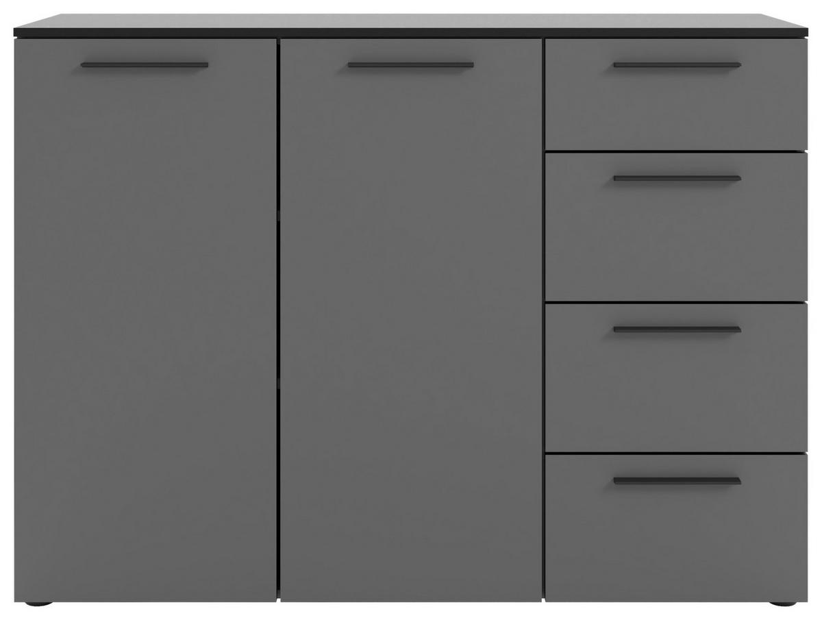 SIDEBOARD Soul  in 135/99,8/40 cm  - Dunkelgrau/Schwarz, MODERN, Holzwerkstoff/Kunststoff (135/99,8/40cm)