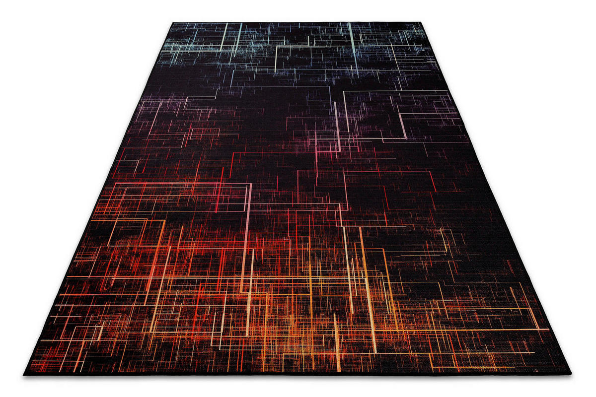 FLACHWEBETEPPICH  Wohnzimmer 160/230 cm Quantum Warp Multicolor rechteckig  - Multicolor, Basics, Kunststoff/Textil (160/230cm) - WECON HOME