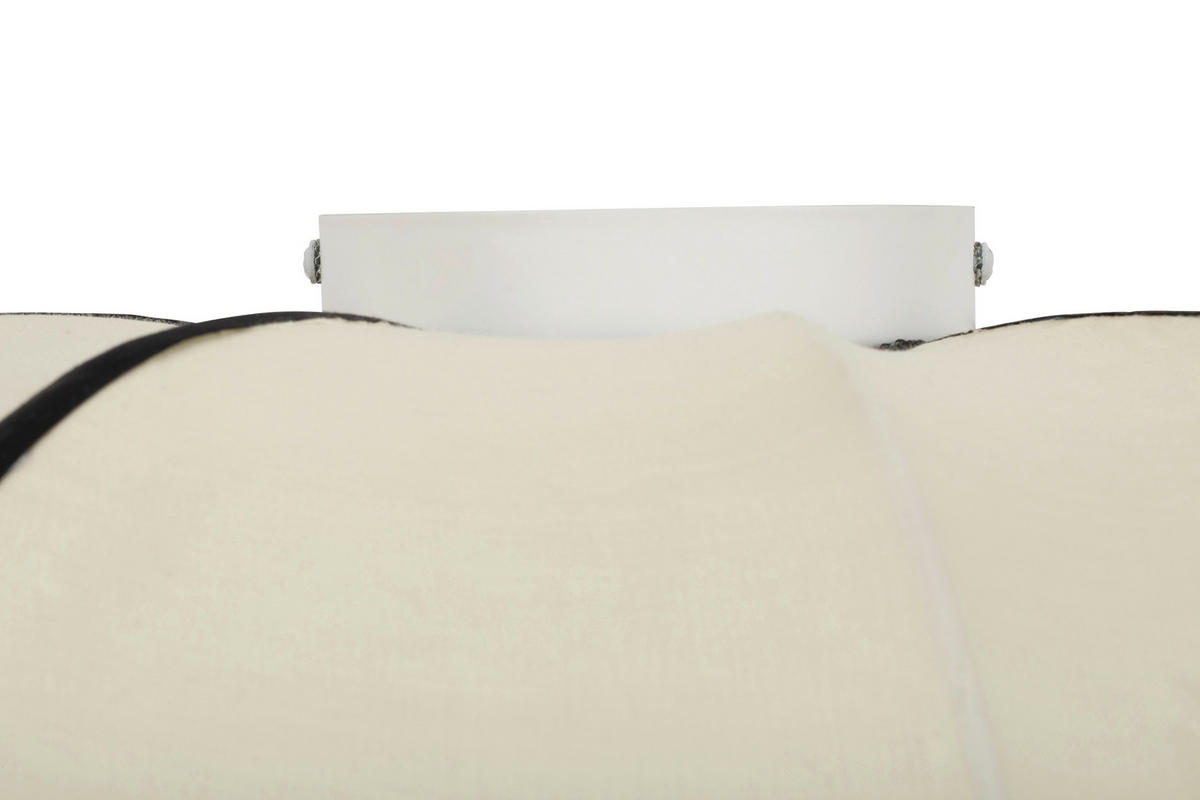 HÄNGELEUCHTE 50/24 cm   - Beige/Schwarz, Design, Textil/Metall (50/24cm) - Collet's Monde
