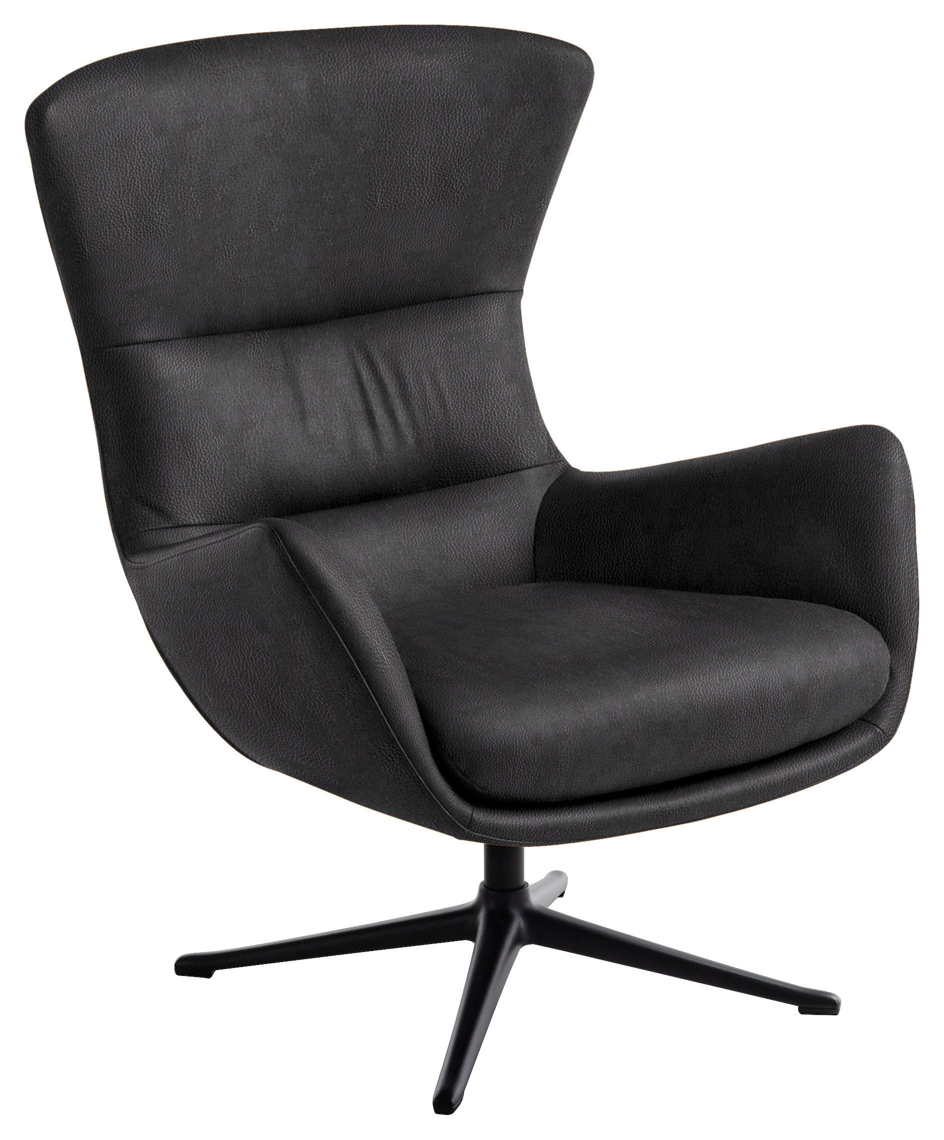 OHRENSESSEL in Schwarz  - Schwarz, Design, Leder/Metall (84/104/96cm) - home24