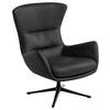 OHRENSESSEL in Schwarz  - Schwarz, Design, Leder/Metall (84/104/96cm) - home24