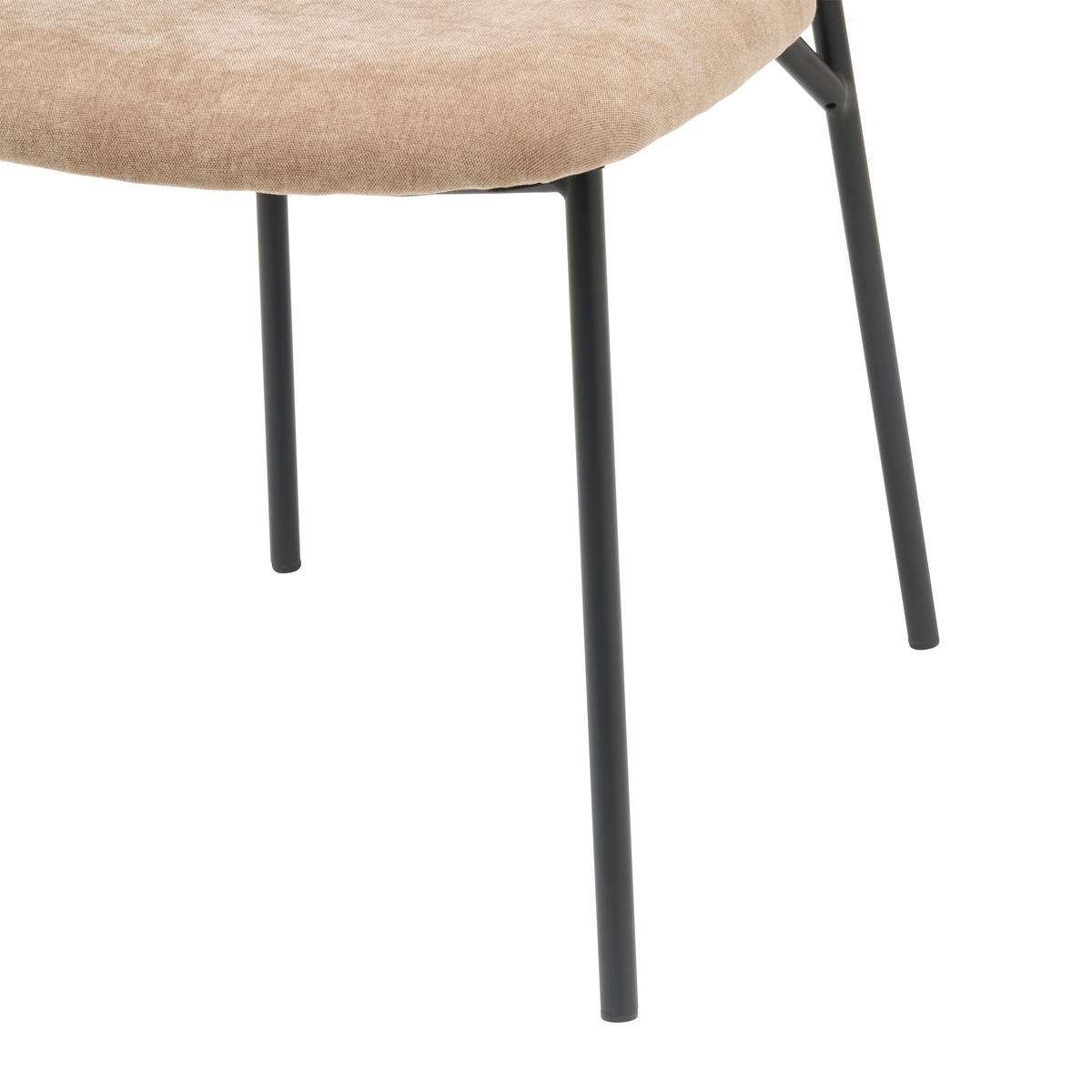 STUHL Mikrofaser Braun, Schwarz  - Schwarz/Braun, KONVENTIONELL, Textil/Metall (52/83/61cm) - MID.YOU