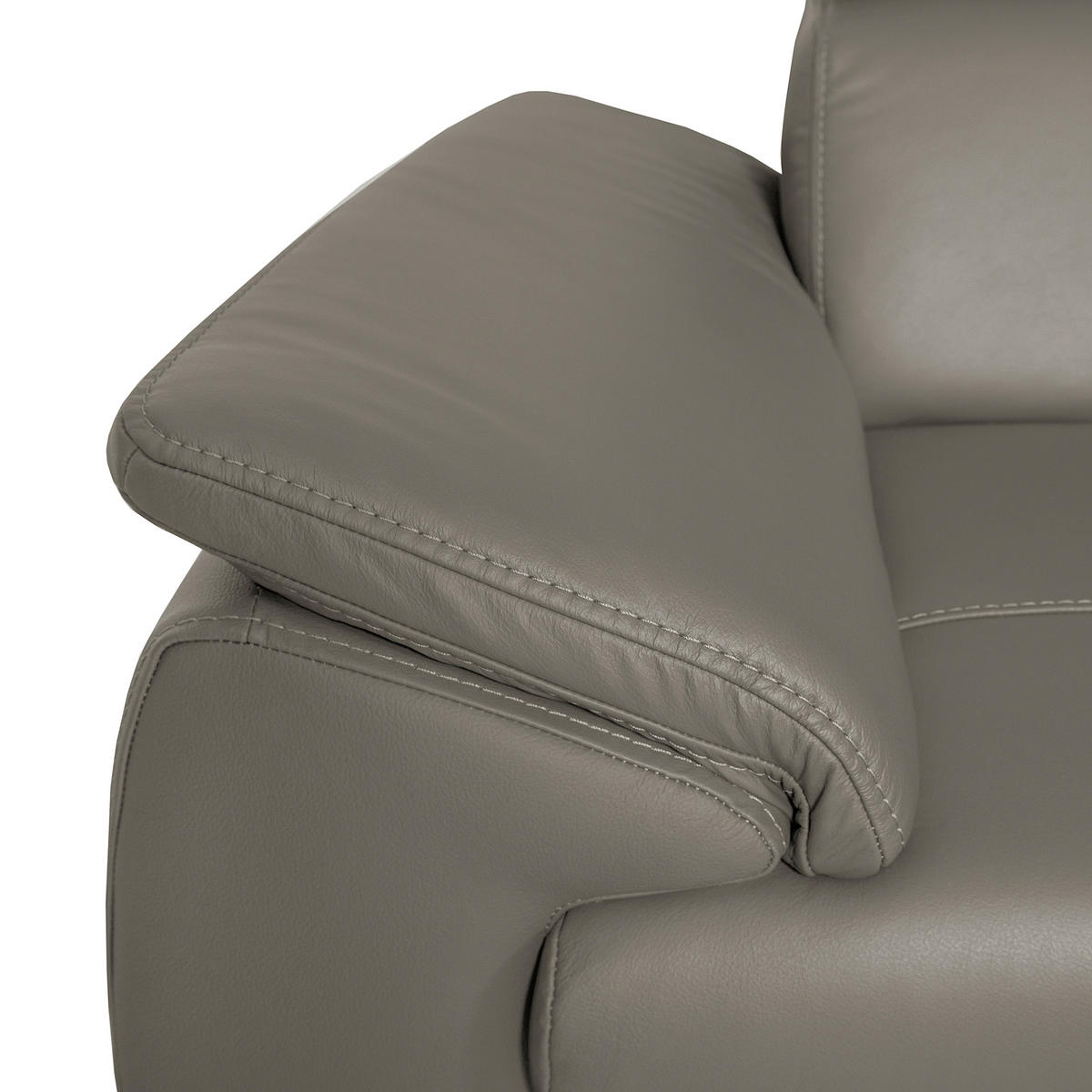 ECKSOFA  in Echtleder Schlammfarben  - Wengefarben/Schlammfarben, Design, Leder/Holz (265/265cm) - Livetastic