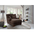 XXL-SESSEL - Dunkelbraun, ROMANTIK / LANDHAUS, Holz/Textil (120/101/142cm) - Cantus