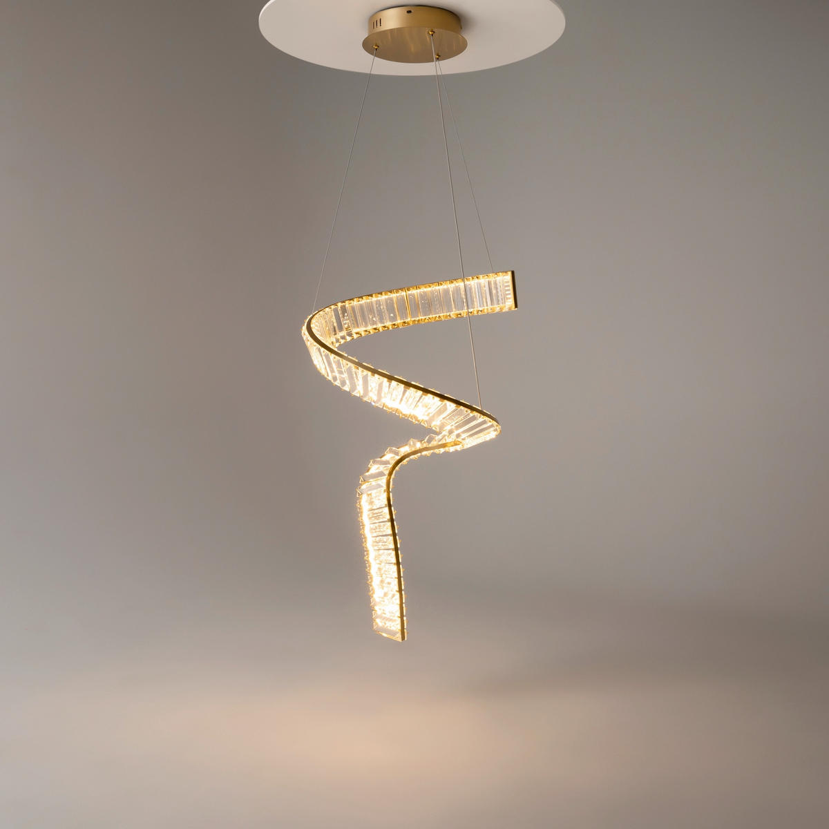PENDELLEUCHTE Krone 45/374 cm  - Messingfarben, Design, Metall (45/374cm) - MAYTONI