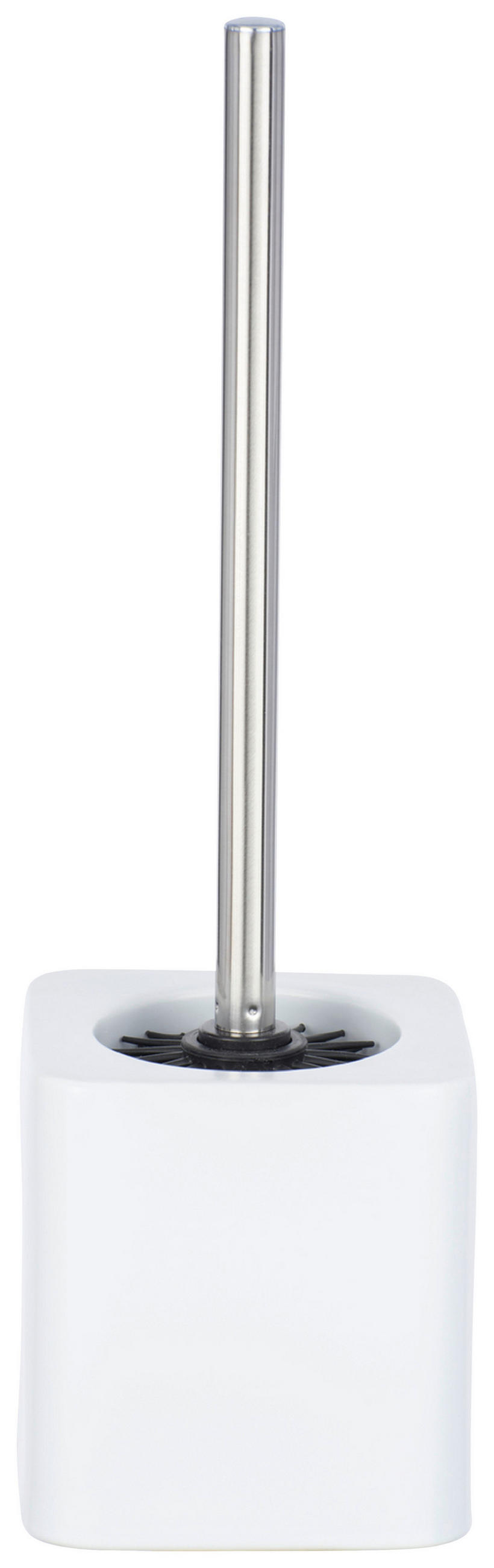 TOALETTBORSTSET i plast  plast   - vit/kromfärg, Basics, plast/keramik (12/39,5/12cm)