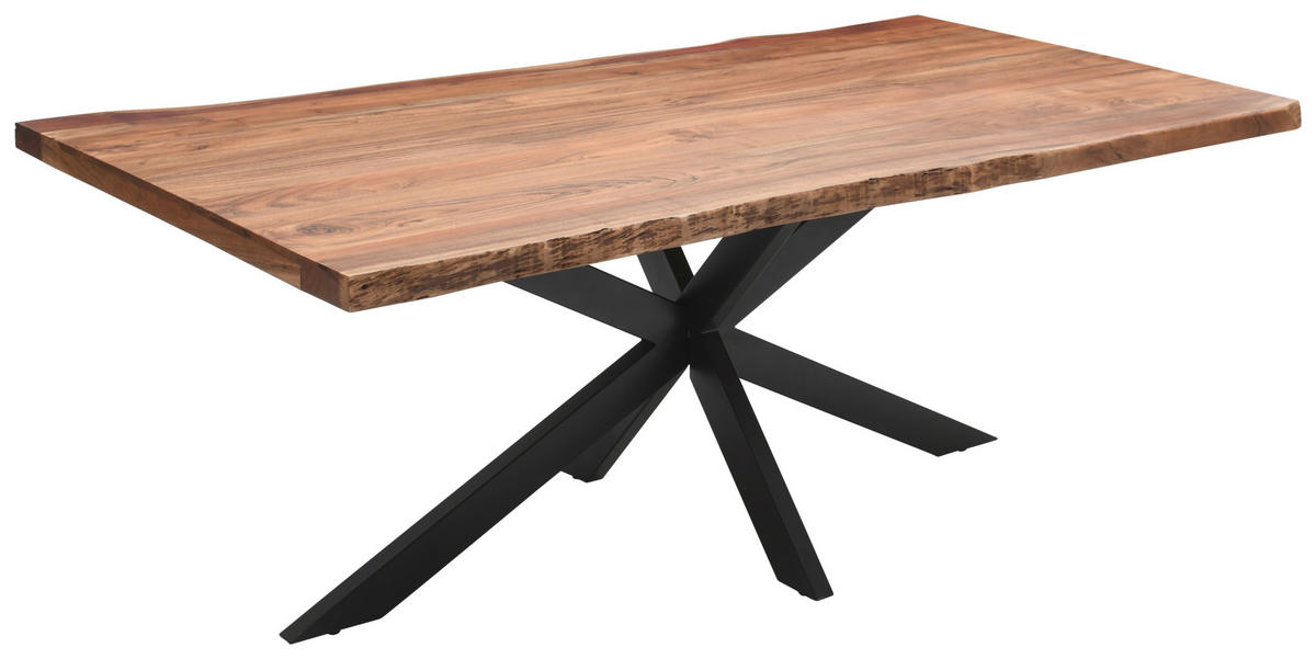 TISCHPLATTE Akazie massiv Akaziefarben  - Akaziefarben, Design, Holz (220/100/5,5cm) - Landscape