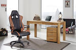 SCHREIBTISCH 140/70/76 cm  in Wildeiche  - Wildeiche/Alufarben, Basics, Holz/Kunststoff (140/70/76cm) - Linea Natura