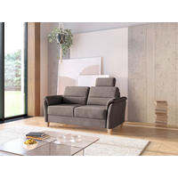 3-SITZER-SOFA Flachgewebe Dunkelbraun  - Eichefarben/Dunkelbraun, Konventionell, Holz/Textil (179/89/89cm) - Sit & More