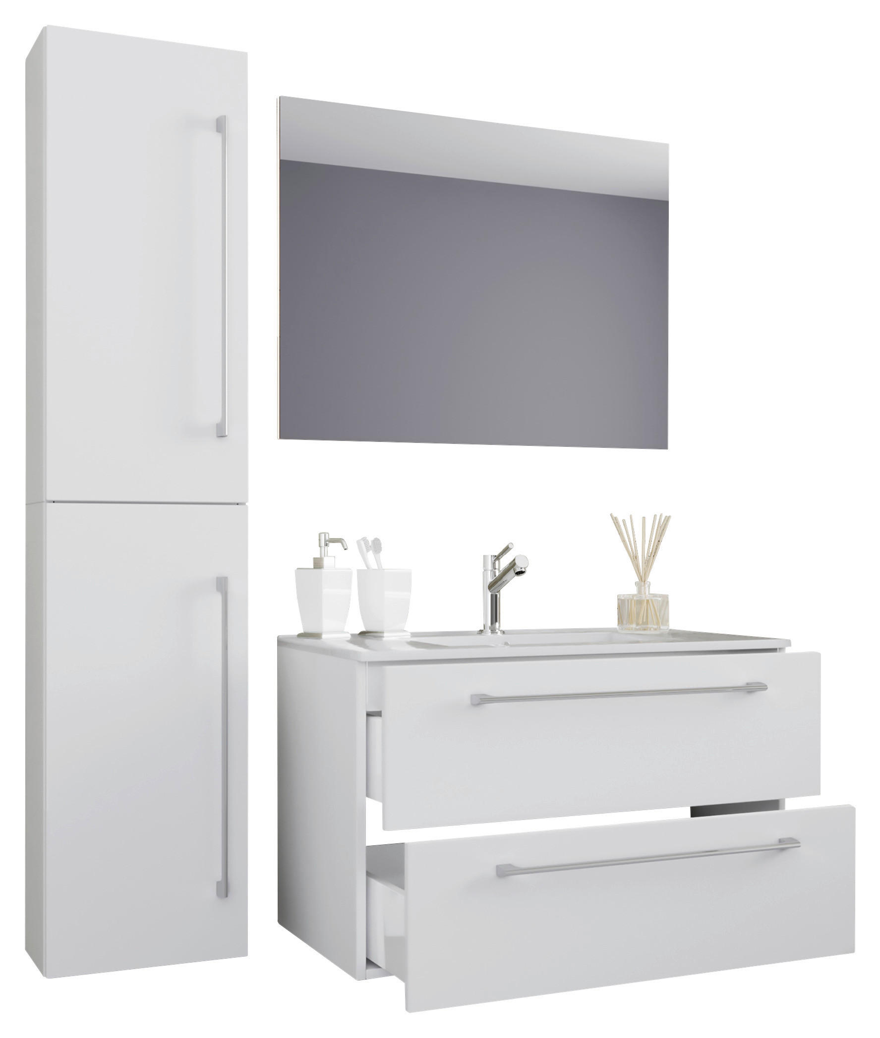 BADRUM 93 cm  - vit, Modern, trämaterial/keramik (93cm) - MID.YOU