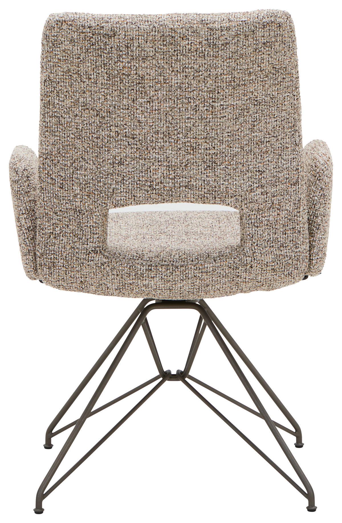 ARMLEHNSTUHL  in Stahl Struktur  - Hellbraun/Beigebraun, Design, Textil/Metall (50/92/62cm) - Venjakob