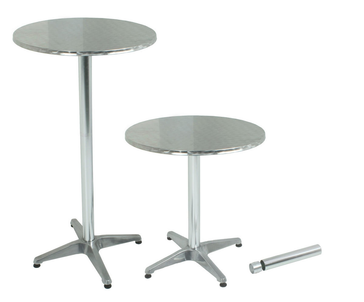 BISTROTISCH in Metall  - Silberfarben, MODERN, Metall (60/110cm) - Gardenson