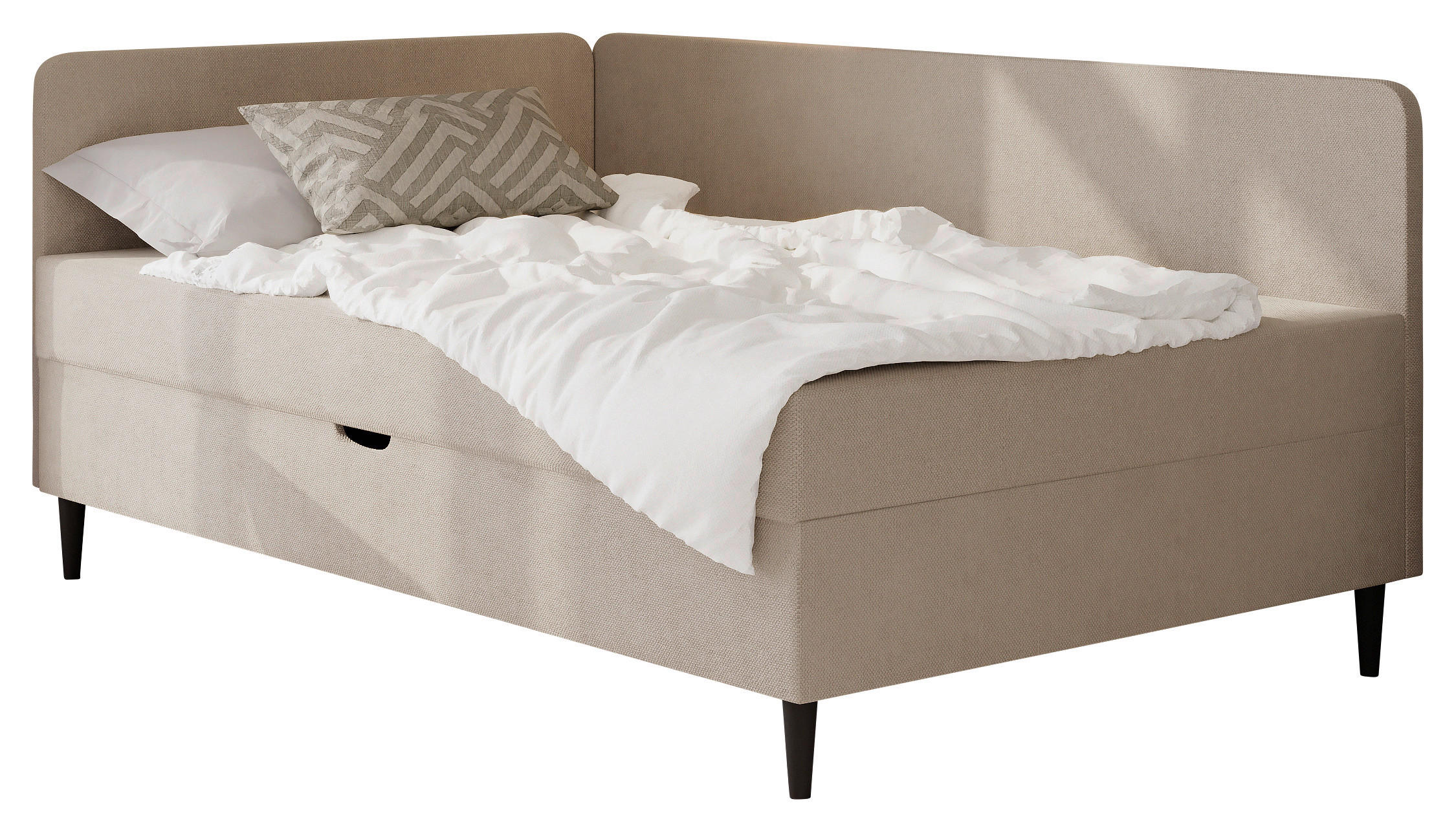 BOXBETT 90/200 cm  in Beige  - Beige, Konventionell, Textil (90/200cm) - P & B