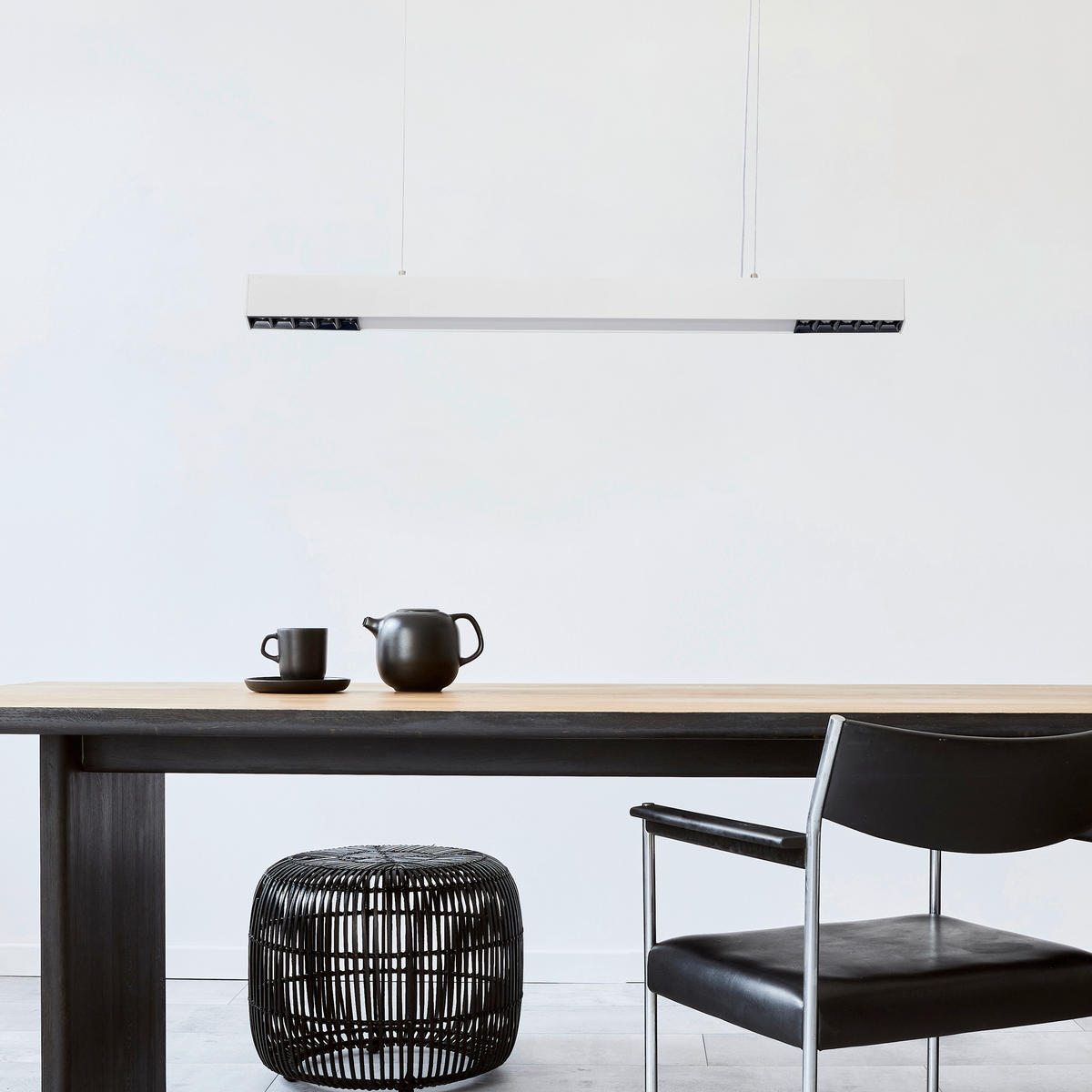 LED-HÄNGELEUCHTE Cali 120/80/6 cm  - Weiß, Design, Metall (120/80/6cm)