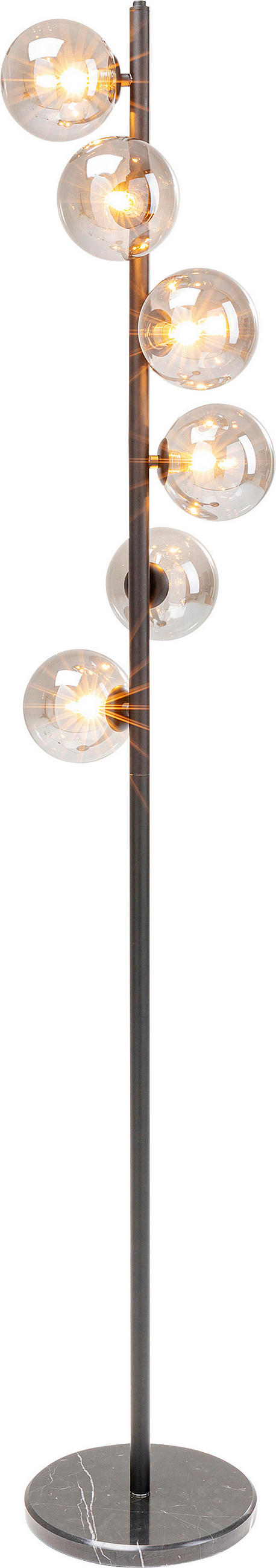 STEHLEUCHTE 28,8/160,5 cm    - Schwarz, Design, Glas/Stein (28,8/160,5cm) - Kare-Design
