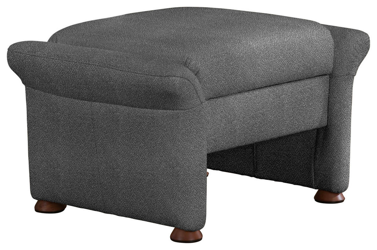 HOCKER Flachgewebe Dunkelgrau  - Dunkelgrau/Schwarz, Design, Kunststoff/Textil (79/41/57cm) - Himolla