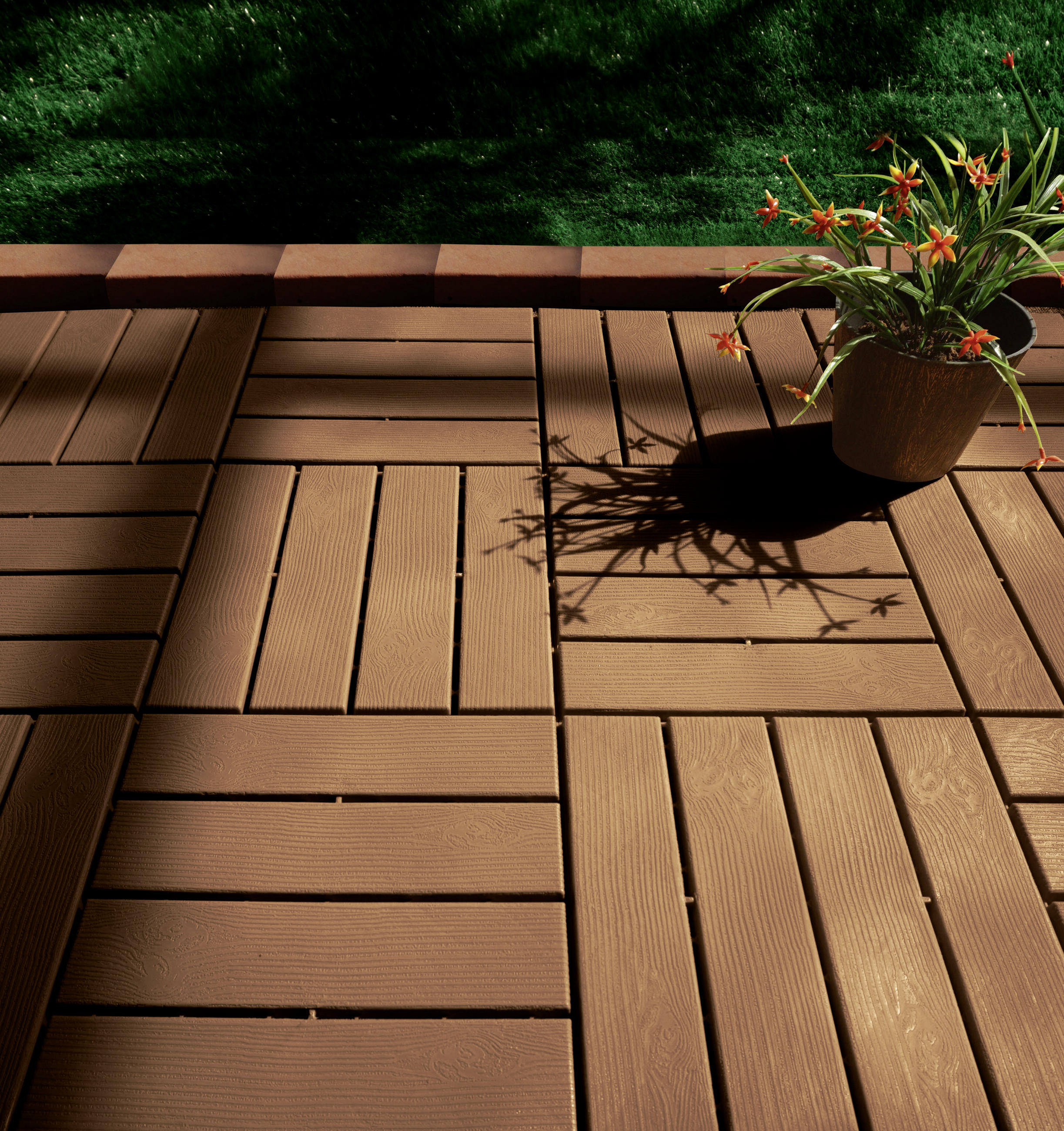 TERRASSENFLIESE Braun  - Braun, Basics, Kunststoff (30/30/2cm)