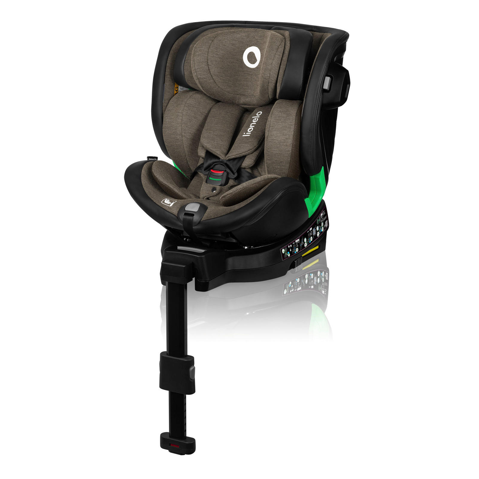 KINDERAUTOSITZ Harmony i-Size   - Olivgrün, Basics, Leder/Kunststoff (45cm) - Lionelo