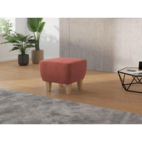 HOCKER in Textil Kirschrot  - Eichefarben/Kirschrot, KONVENTIONELL, Holz/Textil (56/46/56cm) - Sit & More