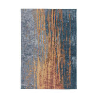 LÄUFER 75/150 cm Blaze 325 Beige / Blau  - Blau/Beige, KONVENTIONELL, Textil (75/150cm)
