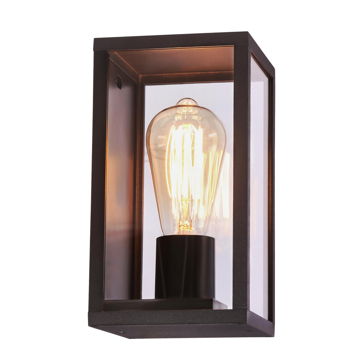 VÄGGLAMPA FÖR UTOMHUS - svart, Basics, metall (12/13/22cm)