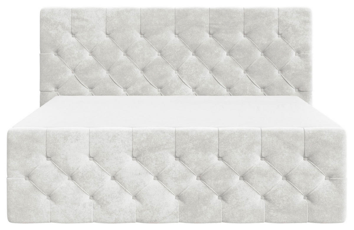 BOXBETT 180/200 cm  in Perlmutt  - Perlmutt/Schwarz, MODERN, Holz/Kunststoff (180/200cm) - MID.YOU