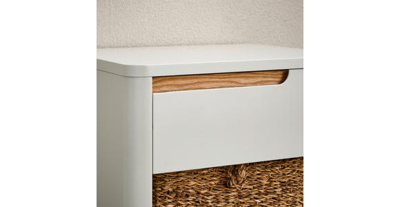 NACHTSCHRANK 45/55/40 cm Eiche massiv  - Eichefarben/Grauweiß, Design, Holz/Holzwerkstoff (45/55/40cm) - Carryhome