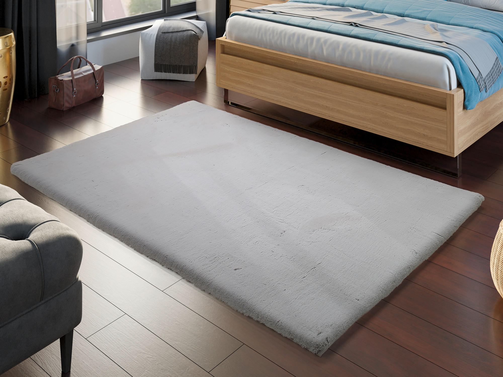 HOCHFLORTEPPICH 140/200 cm  - Hellgrau, Basics, Textil (140/200cm) - Novel