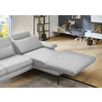 ECKSOFA in Echtleder Weiß  310/180 cm  - Schwarz/Weiß, Design, Leder/Metall (310/180cm) - Dieter Knoll