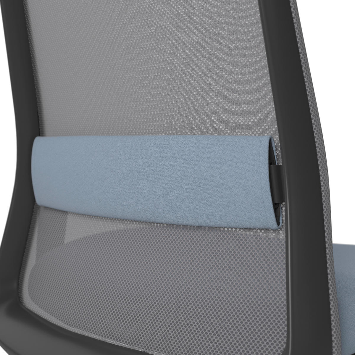 DREHSTUHL Grau, Schwarz, Pastellblau  - Pastellblau/Schwarz, MODERN, Kunststoff/Textil (70/103-115/70cm)