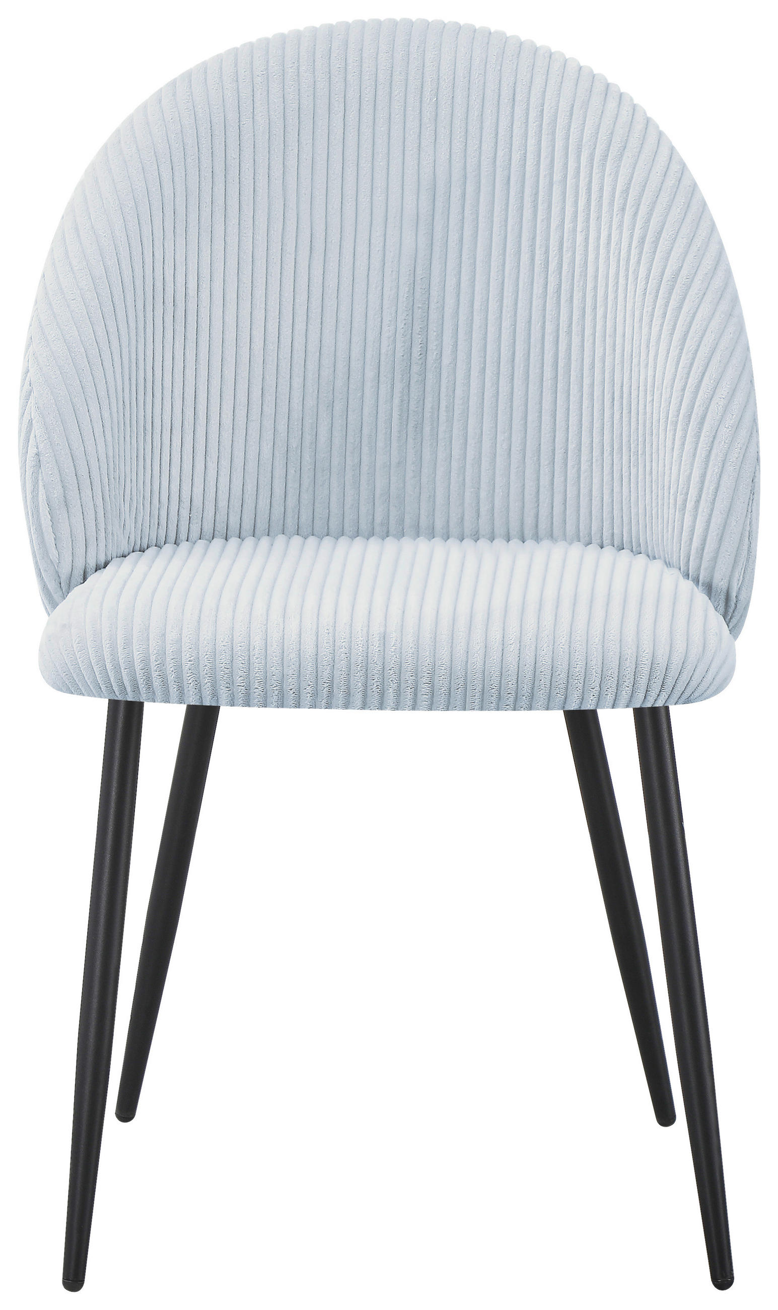 STUHL  in Eisen Cord Metall, Textil  - Hellgrau/Schwarz, Basics, Textil/Metall (52/82/58cm) - Livetastic