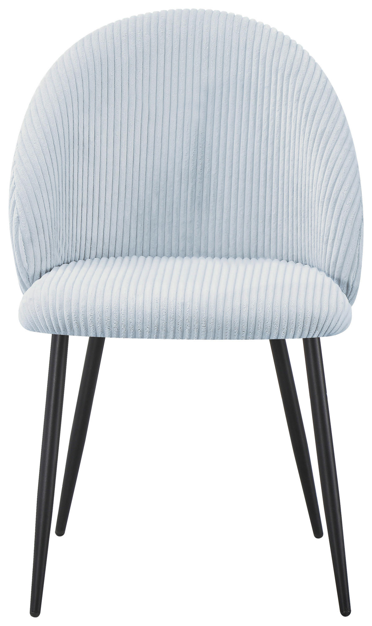 STUHL  in Eisen Cord Metall, Textil  - Hellgrau/Schwarz, Basics, Textil/Metall (52/82/58cm) - Livetastic