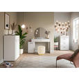 HOCKER Samt Kiefer Goldfarben, Beige  - Beige/Goldfarben, Trend, Holz/Textil (37,5/40/37,5cm) - Xora