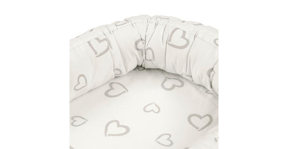 NESTCHEN  80/50/10 cm   - Weiß/Grau, Basics, Textil (80/50/10cm) - My Baby Lou