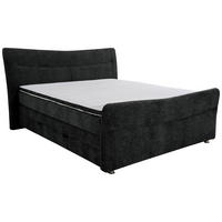 BOXSPRINGBETT 140/200 cm  in Schwarz  - Chromfarben/Schwarz, Konventionell, Textil/Metall (140/200cm) - Esposa