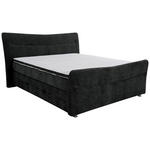 BOXSPRINGBETT 180/200 cm  in Schwarz  - Chromfarben/Schwarz, KONVENTIONELL, Textil/Metall (180/200cm) - Esposa