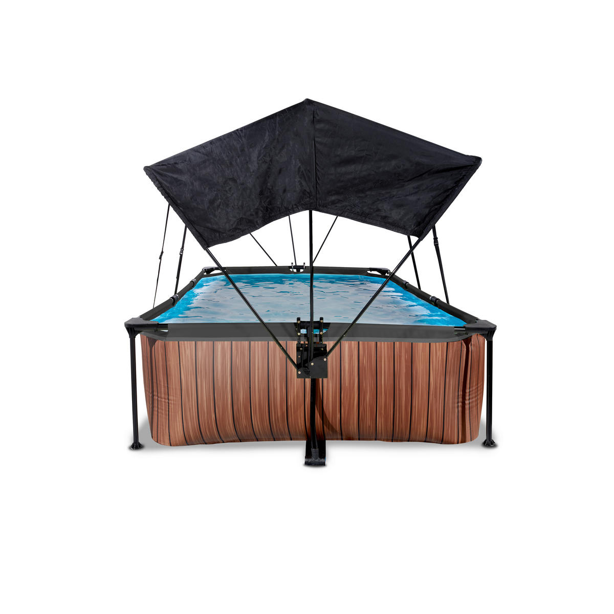 POOL-SET 220/150/65 cm  - Braun, KONVENTIONELL, Kunststoff (220/150/65cm) - EXIT Toys