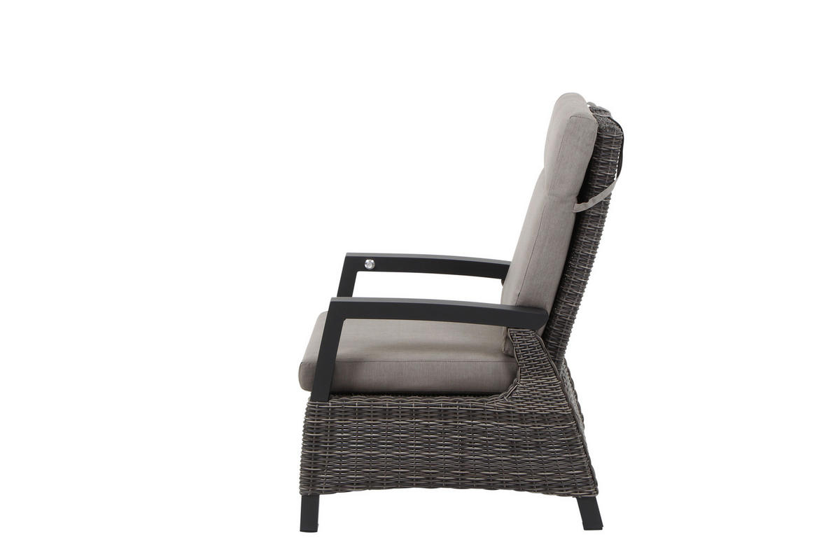 LOUNGEGARNITUR 4-teilig   72/206/103 cm Aluminium  - Grau, Basics, Keramik/Kunststoff (72/206/103cm) - Siena Garden
