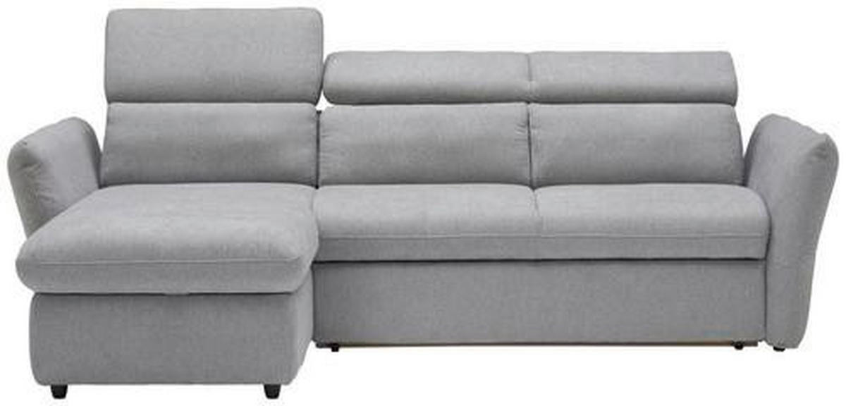 ECKSOFA in Mikrofaser Hellgrau  172/240 cm  - Hellgrau/Schwarz, Design, Kunststoff/Textil (172/240cm) - Stylife