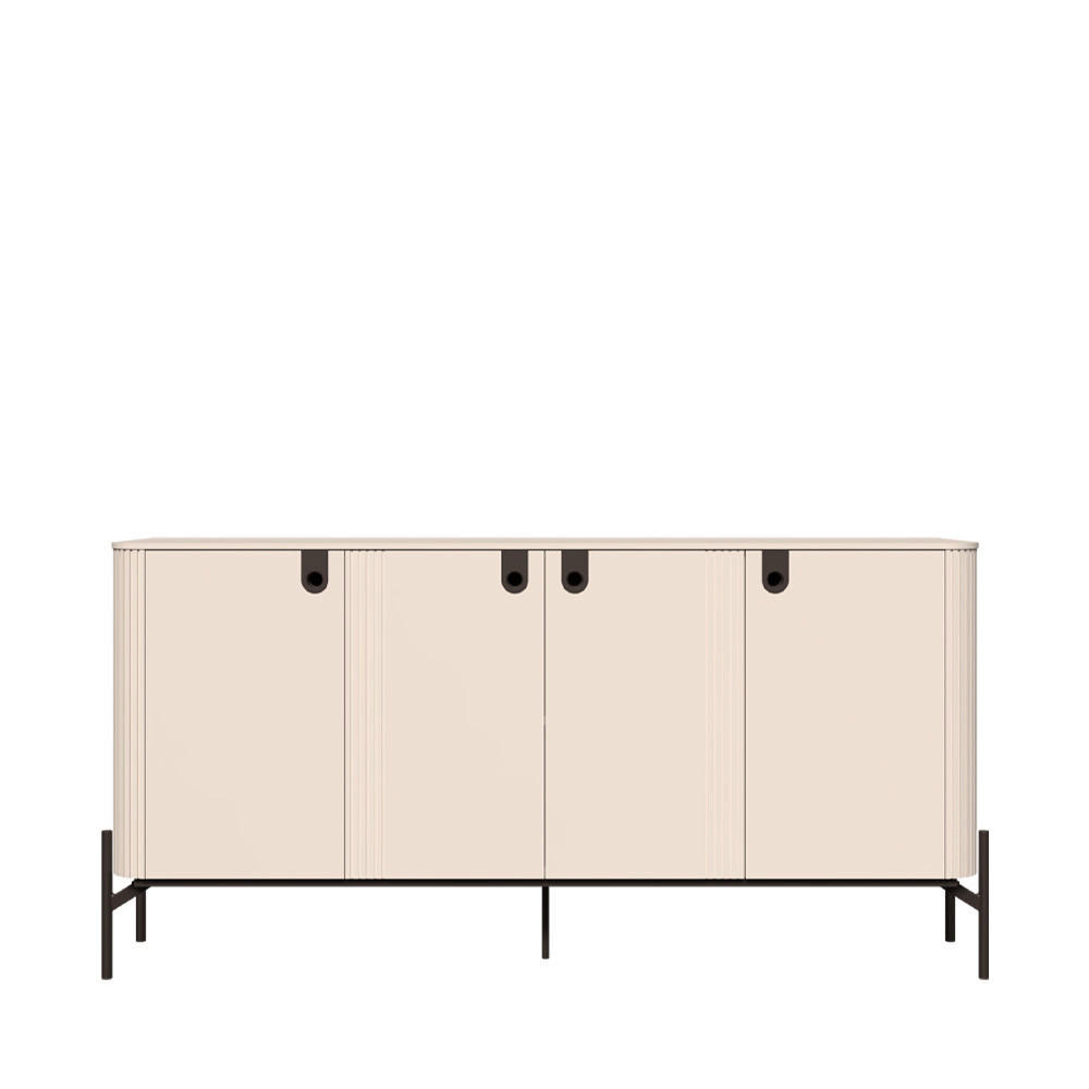 KOMODA  180/90/46 cm  kašmir  - kašmir, Dizajnerski, metal/pločasti materijal (180/90/46cm) - Voleo