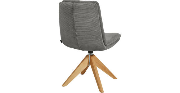 STUHL - Eichefarben/Grau, Design, Holz/Textil (50/90/69cm) - Johann Jakob