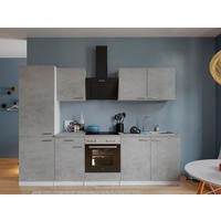 MODULKÖK 270 cm   i grå, vit  - stålfärgad/vit, Basics, metall/trämaterial (270cm) - Respekta