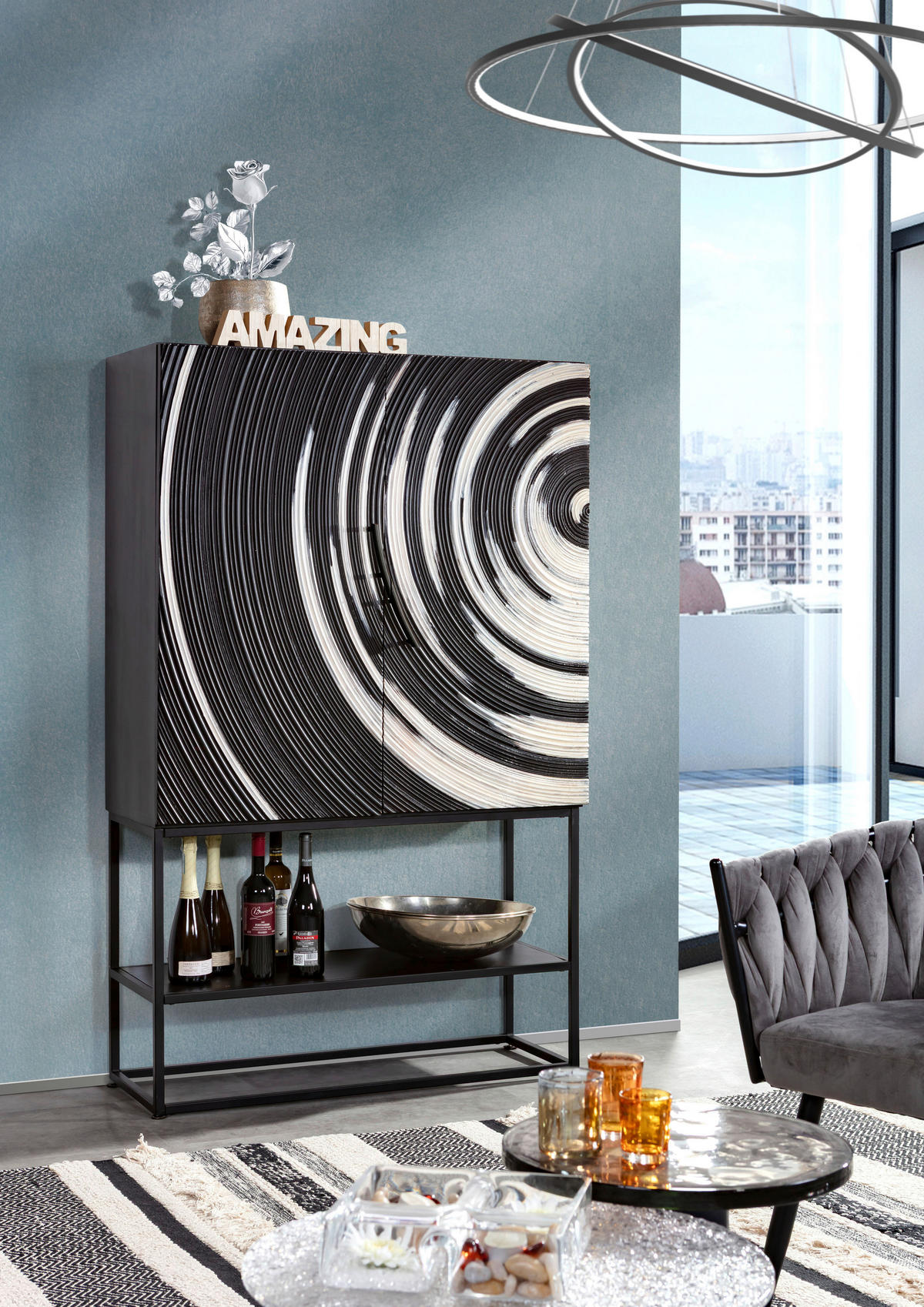 HIGHBOARD  in 100/160/44 cm  - Schwarz, Design, Holz/Holzwerkstoff (100/160/44cm) - Landscape