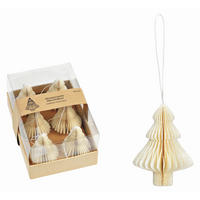 DEKOHÄNGER 6-teilig  - Weiß, Basics, Papier (18,0/9,0/12,5cm) - X-Mas