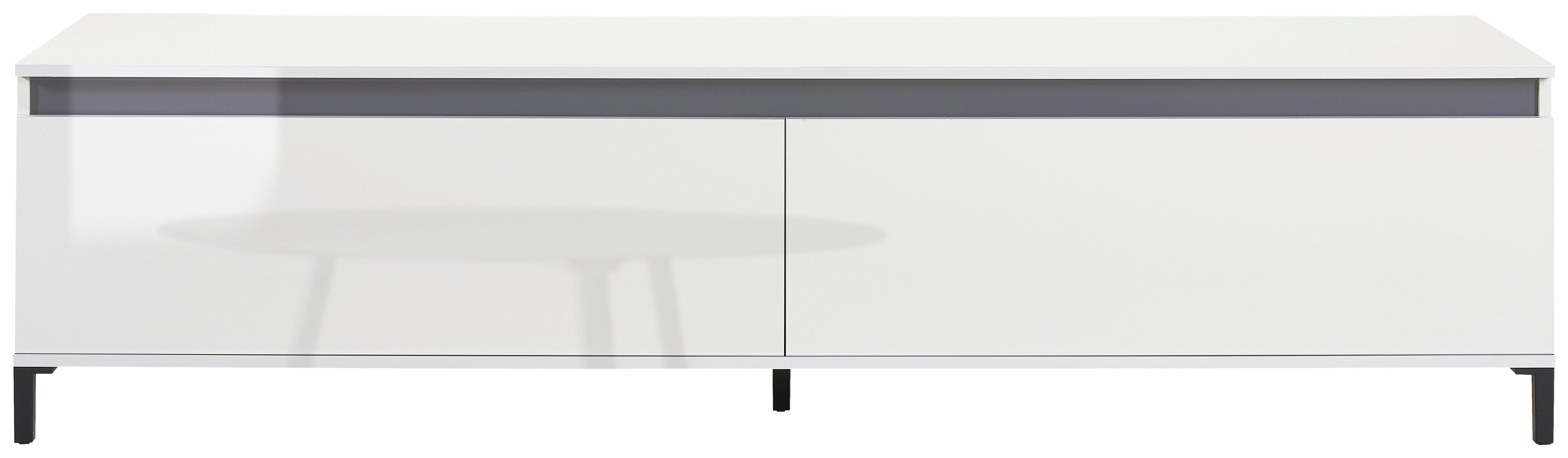 NÍZKA KOMODA, biela, biela s vysokým leskom, 200/50/40 cm - biela/biela s vysokým leskom, Design, kompozitné drevo/plast (200/50/40cm) - Xora