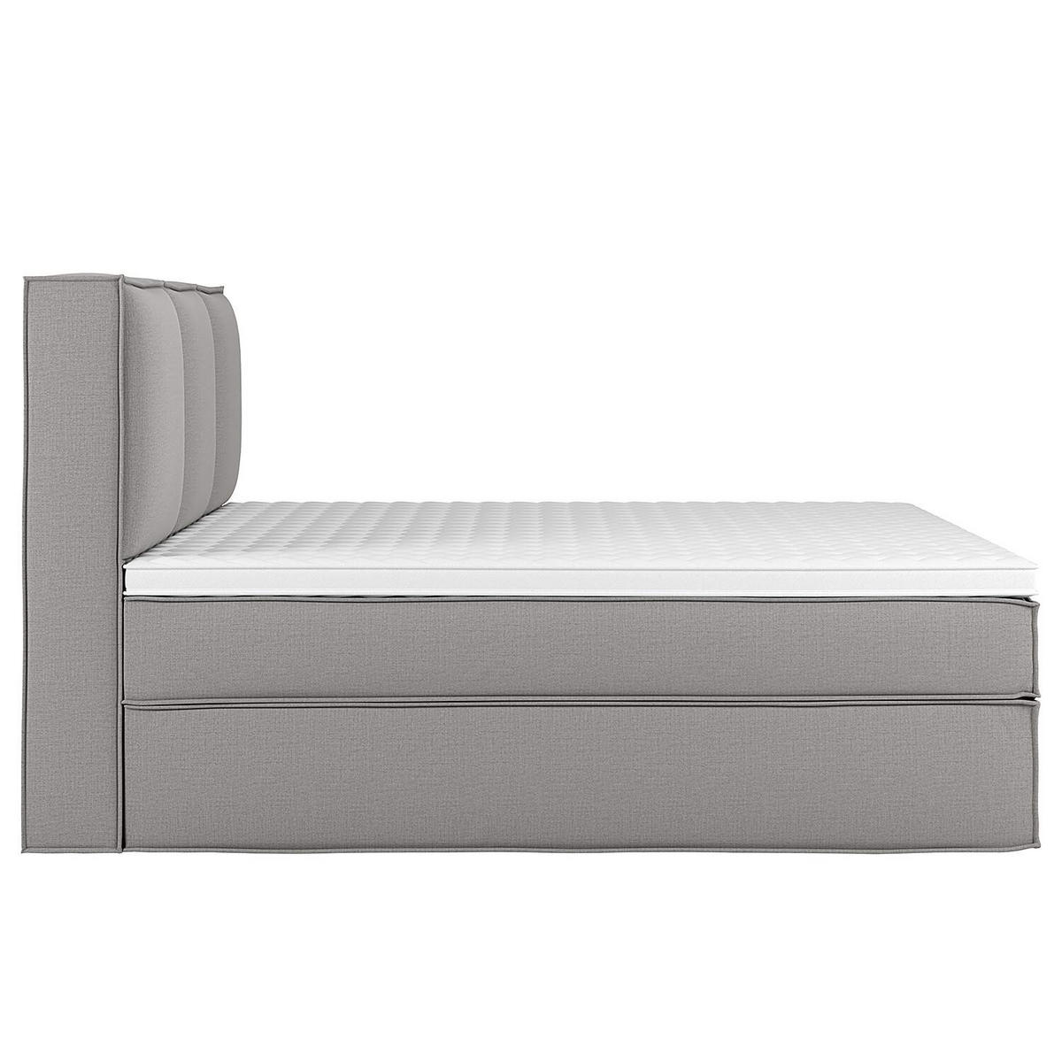 BOXSPRINGBETT 270/200 cm  in Hellgrau  - Hellgrau, Design, Textil (270/200cm) - home24