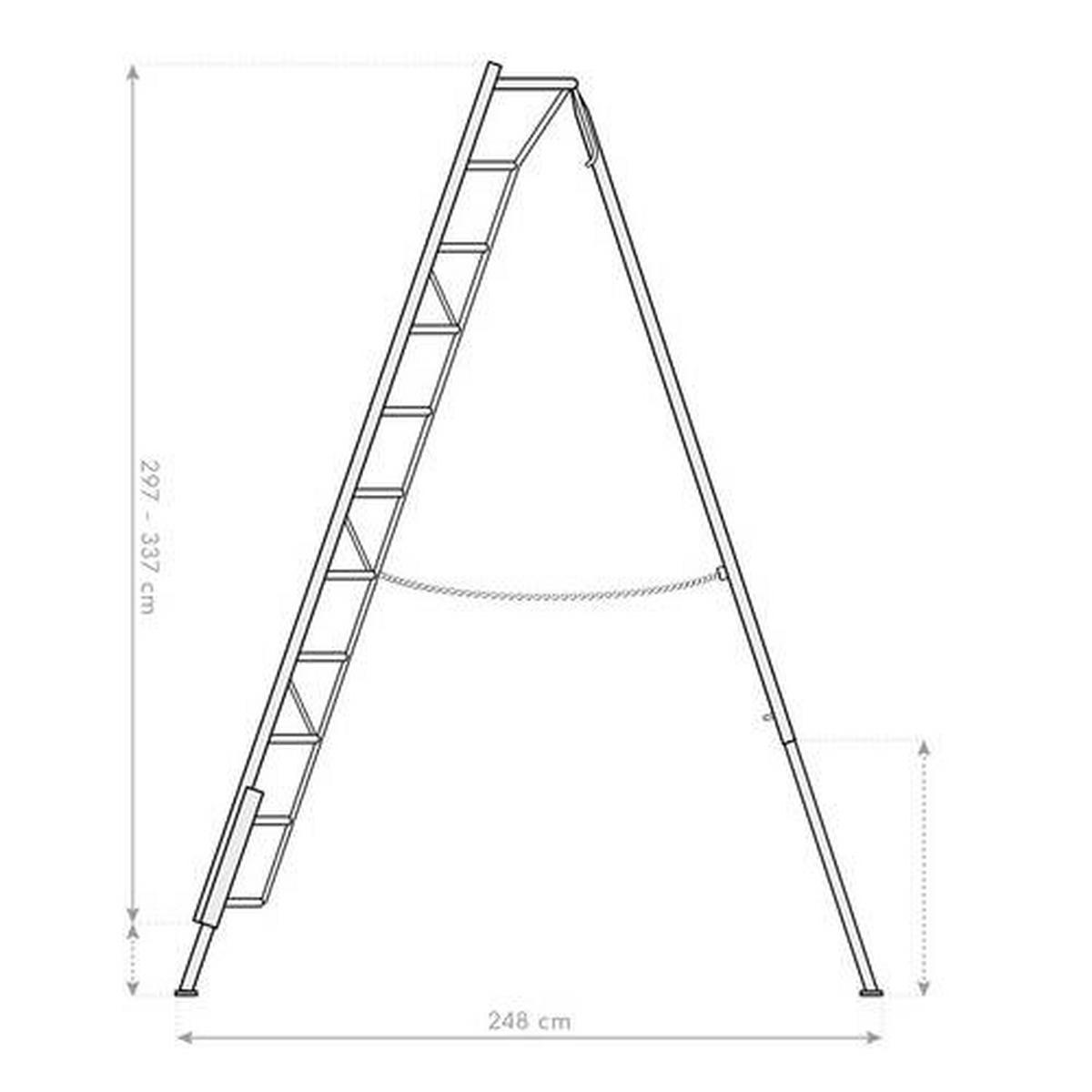 LEITER - Silberfarben, Basics, Metall (248/330/128cm) - Ambia Garden