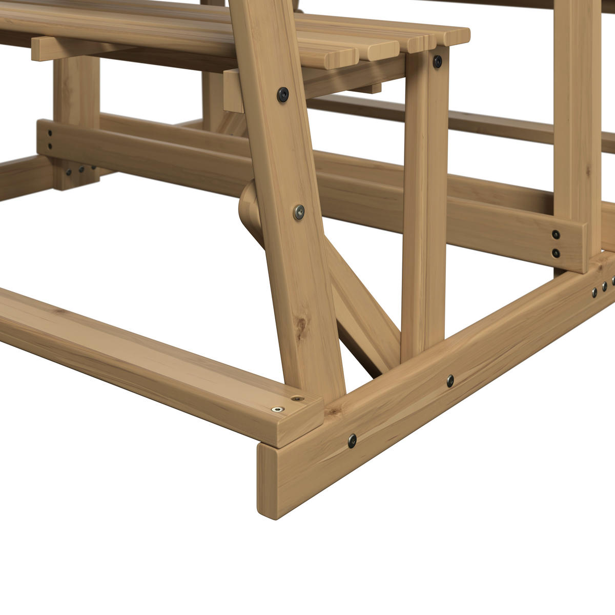 GARTENSET  - Creme/Akaziefarben, MODERN, Holz/Textil (210/183/120cm) - Ambia Garden