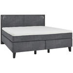 BOXSPRINGBETT 160/200 cm  in Anthrazit  - Anthrazit/Schwarz, Design, Holz/Textil (160/200cm) - Hom`in
