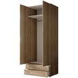 DREHTÜRENSCHRANK  in Sonoma Eiche  - Alufarben/Sonoma Eiche, MODERN, Holzwerkstoff/Kunststoff (81/176/50,8cm) - Carryhome